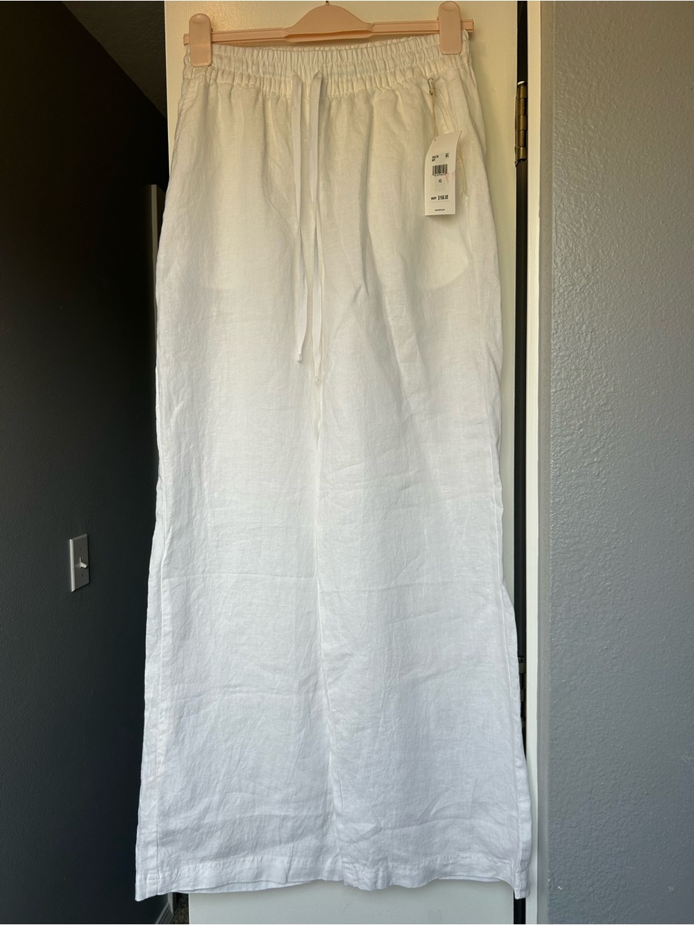 Splendid Nolan white line wide leg pant